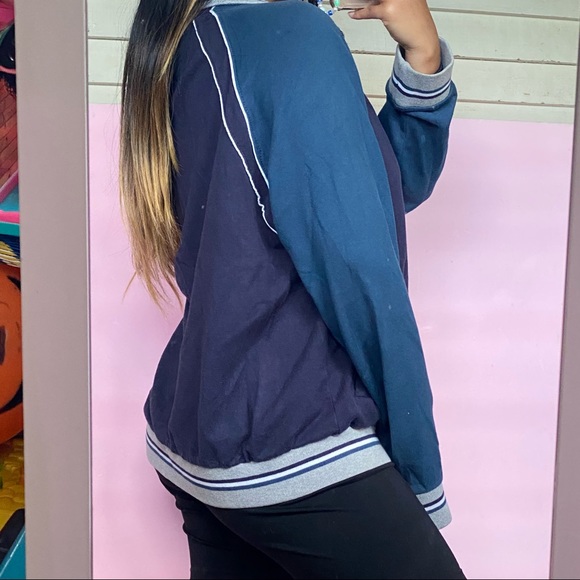 Navy Sweater Zip Up - Picture 4 of 4